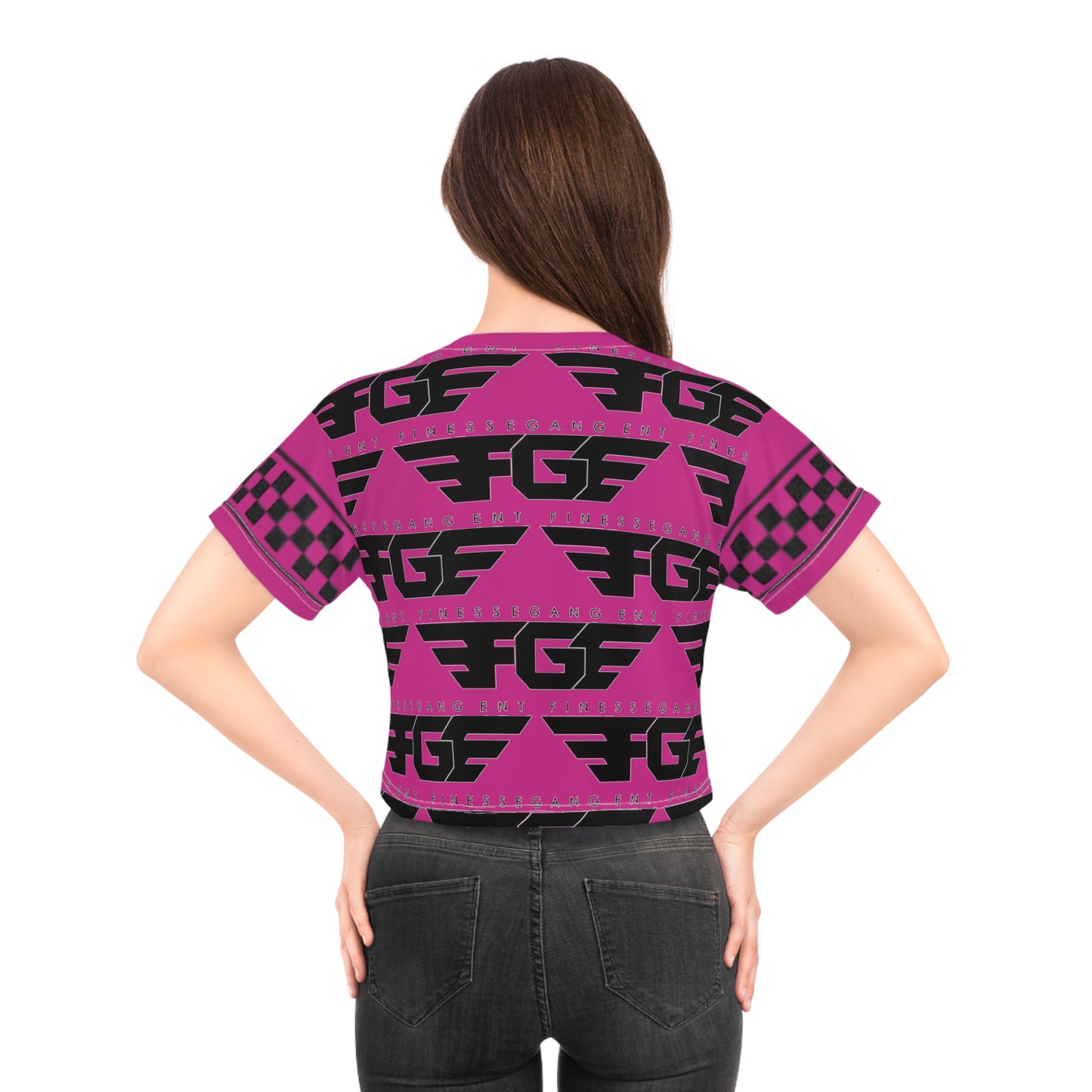 Vibrant FGE Graphic Crop Tee, Trendy Casual Top, Summer Festival Wear, Streetwear Staple, Gift for Teen Girls