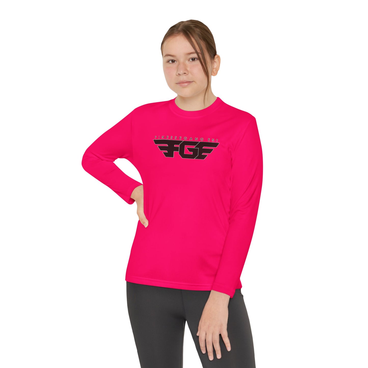 Youth FGE Long Sleeve Active Tee - Sportswear for Kids, Comfortable Athletic Shirt, Stylish Youth Tee for Team Events, Gift for Active Kids