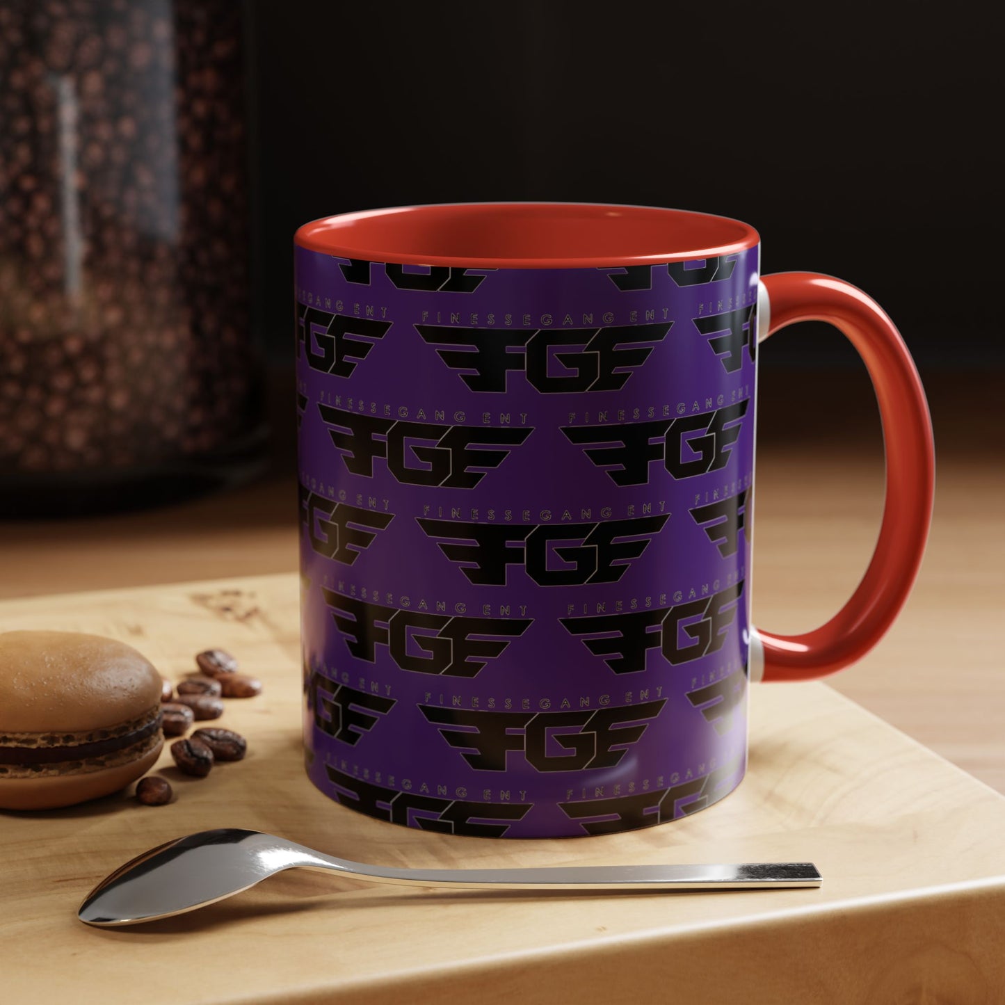Funky Purple Accent Coffee Mug - Unique Gift for Coffee Lovers, Stylish Home Decor, Office Essential, Birthday Present, Empowering Vibes