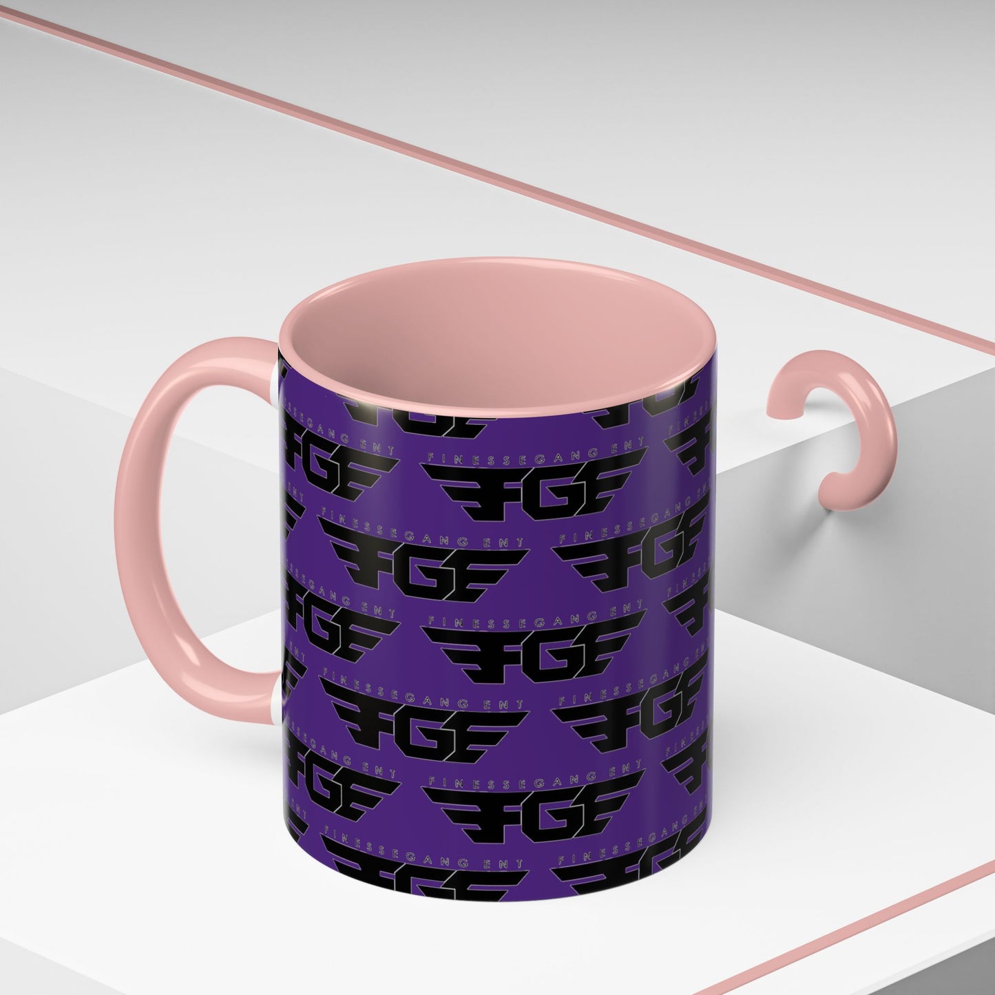 Funky Purple Accent Coffee Mug - Unique Gift for Coffee Lovers, Stylish Home Decor, Office Essential, Birthday Present, Empowering Vibes