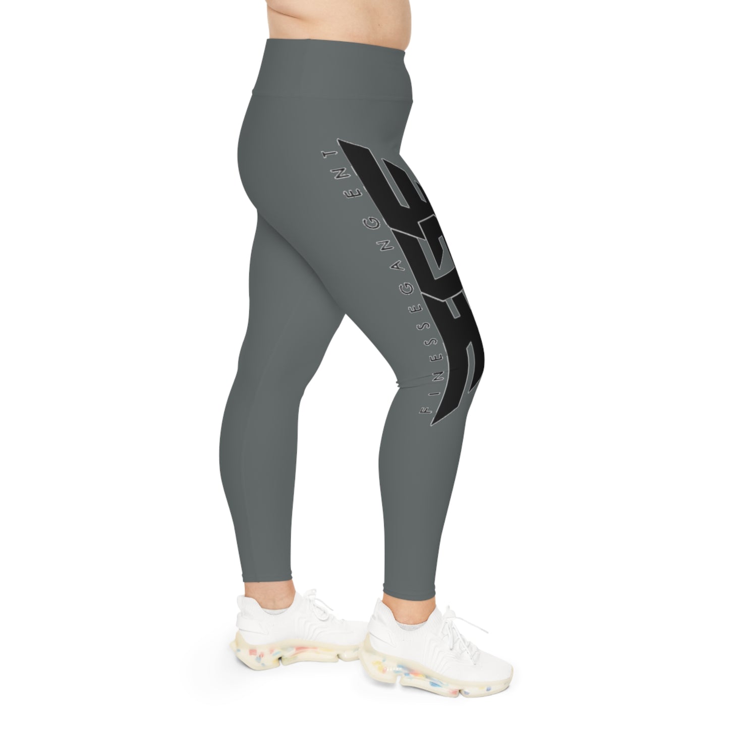 Chic Plus Size FGE Leggings, Stylish Activewear for Comfortable Workouts, Everyday Fashion Leggings, Plus Size Yoga Pants, Custom Print Leggings