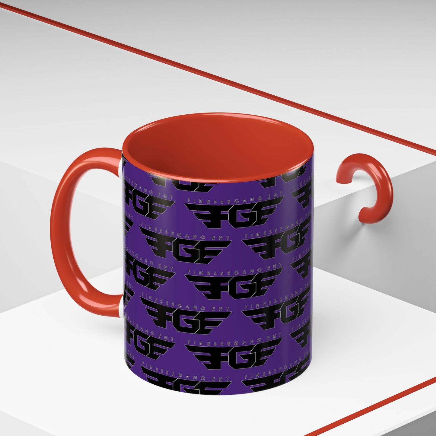 Funky Purple Accent Coffee Mug - Unique Gift for Coffee Lovers, Stylish Home Decor, Office Essential, Birthday Present, Empowering Vibes