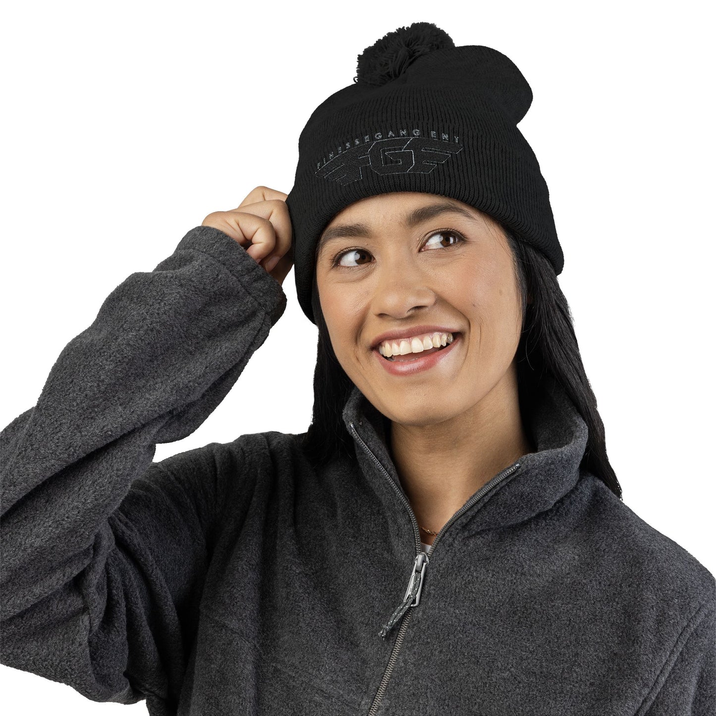 FGE Pom-Pom Knit Cap (Embroidery)