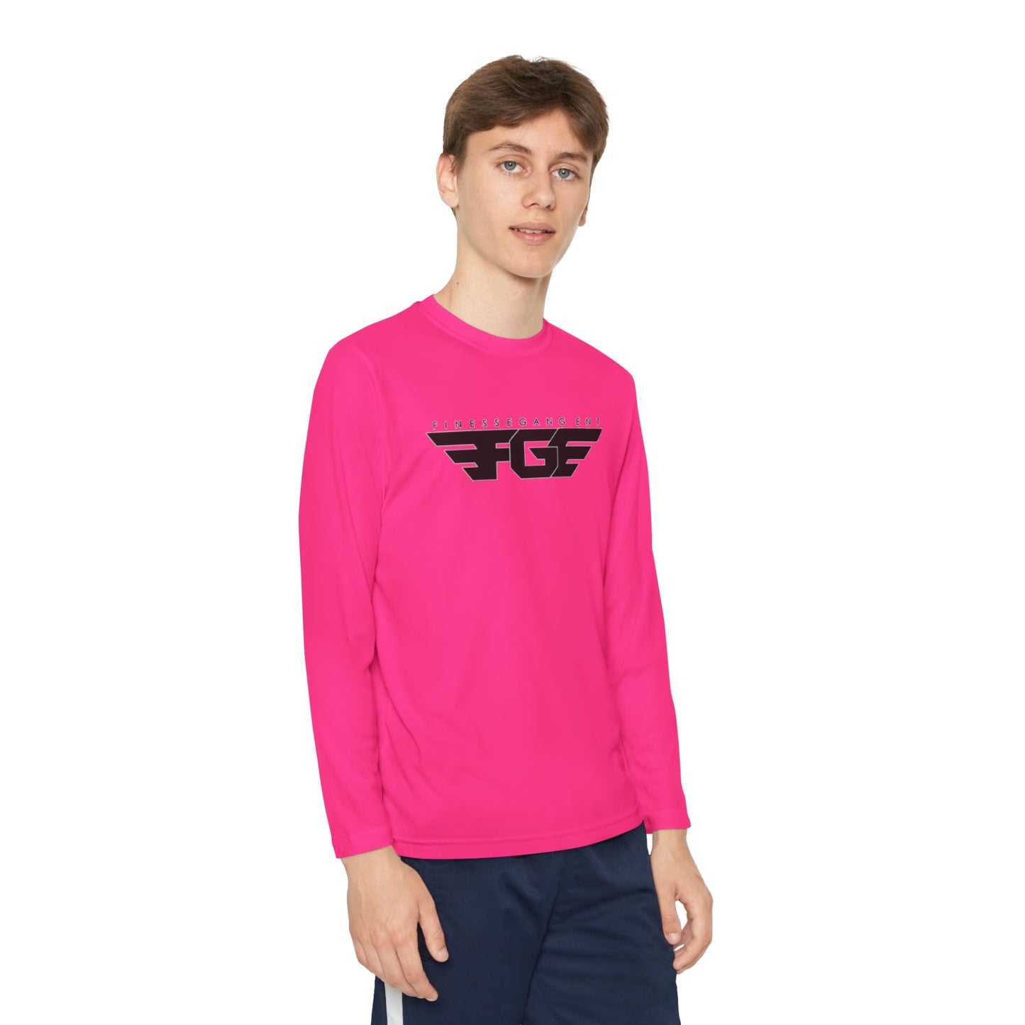 Youth FGE Long Sleeve Active Tee - Sportswear for Kids, Comfortable Athletic Shirt, Stylish Youth Tee for Team Events, Gift for Active Kids