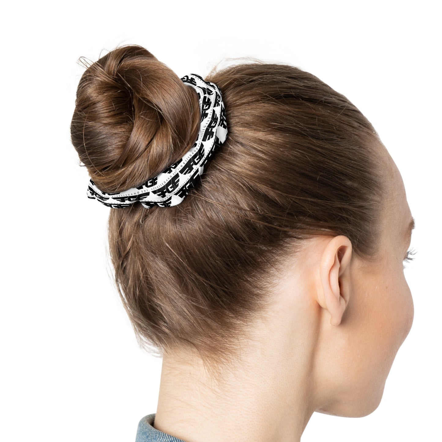 Trendy FGE Scrunchie, Hair Accessories, Fashion Scrunchie, Gift for Her, Everyday Hair Tie, Stylish Hairband