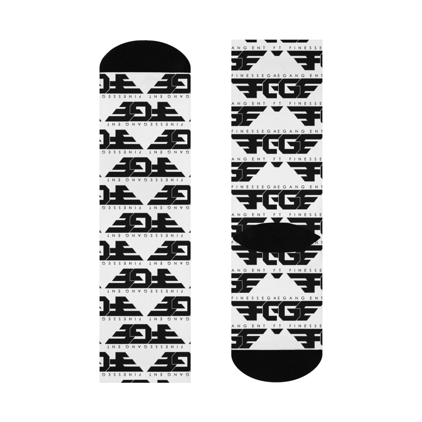 Stylish FGE Cushioned Crew Socks, Cozy Socks for Comfort, Fashion Socks, Perfect Gift, Everyday Wear, Unique Design
