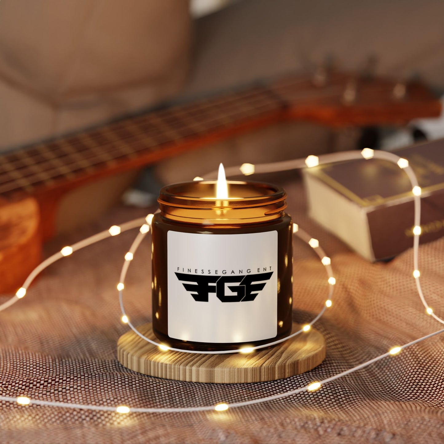 FinesseGang Scented Soy Candle - Amber Jar | Relaxing Home & Gift Idea