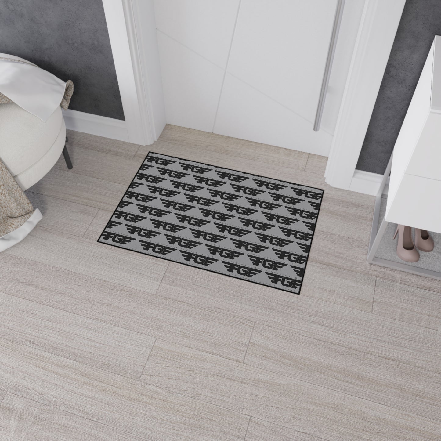 Stylish FGE Heavy Duty Floor Mat - Perfect for Home Decor, Entrance Mat, Kitchen Rug, Indoor Outdoor Use, Non-Slip Design