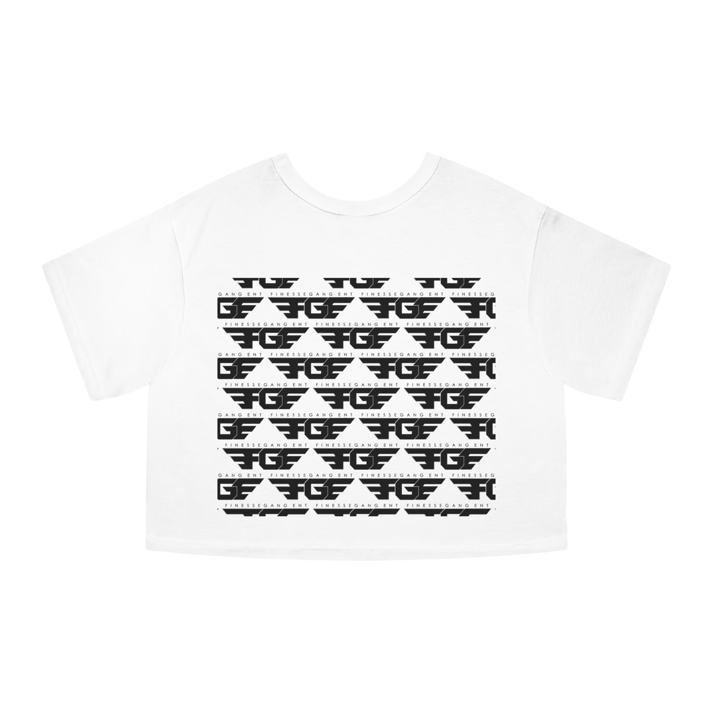 Champion FGE Women's Cropped T-Shirt - Finesse Gang Ent Graphic Tee, Casual Wear, Street Style, Trendy Apparel, Gift for Her