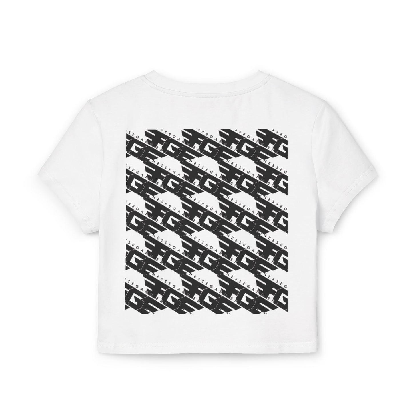 Stylish Women's Baby Tee with Fitness Gang Logo - Trendy Crop Top for Gym Lovers, Casual Wear, Workout Apparel, Fitness Gift