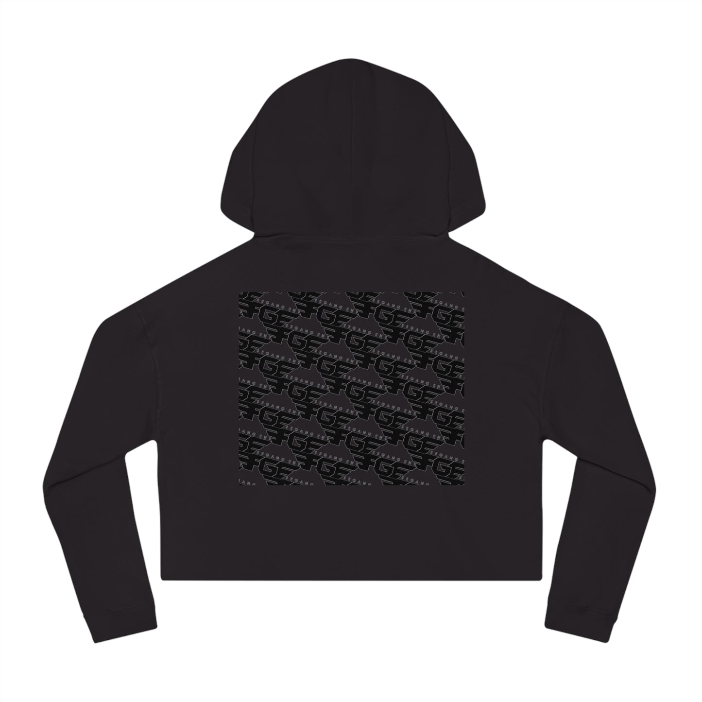 FGE Women’s Cropped Hoodie - Fitness Gang Black Logo Sweatshirt