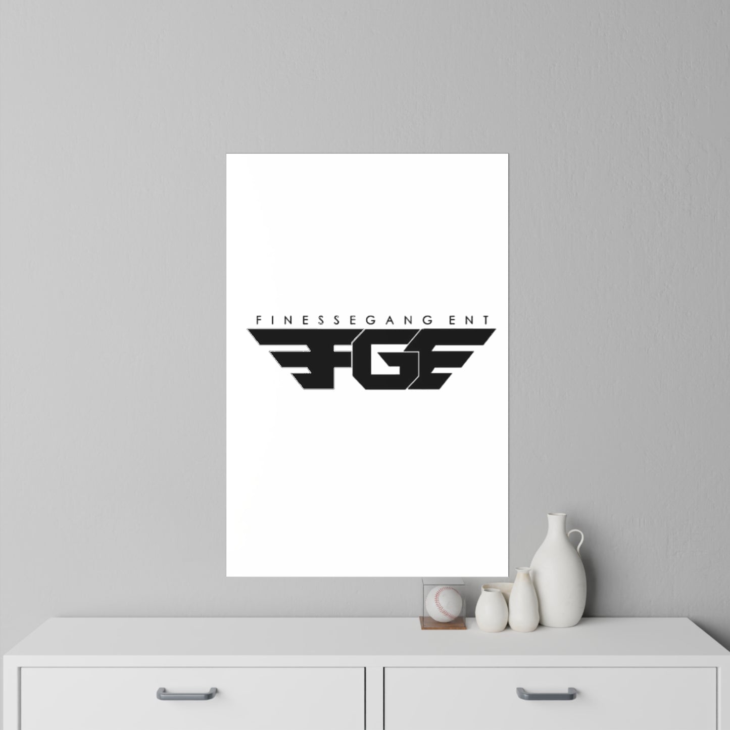 Finessegang Wall Decals - Modern Black Home Art, Stylish Room Decor, Unique Gift for Creative Spaces, Wall Stickers, Trendy Art Prints