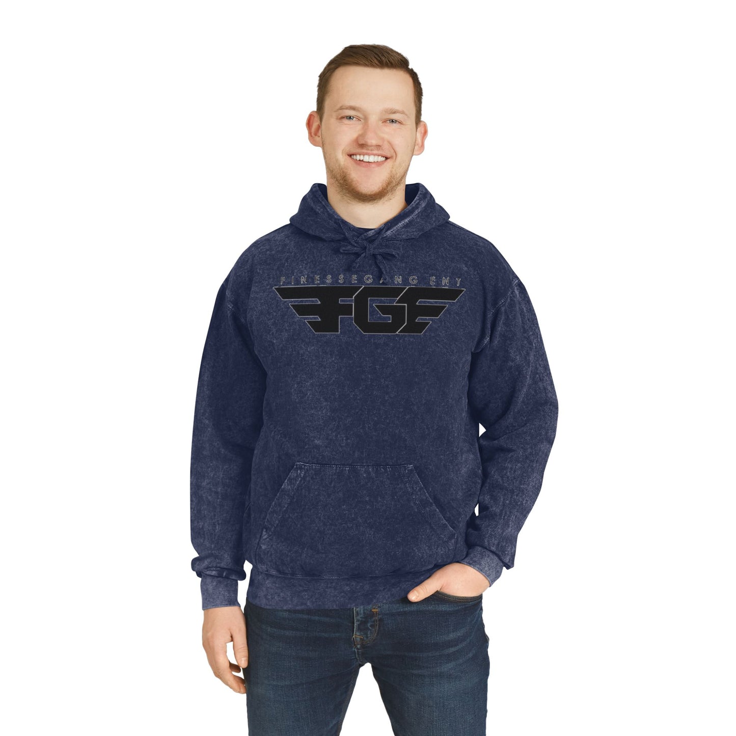 FGE Unisex Mineral Wash Hoodie, Casual Fashion Pullover, Streetwear Cozy Sweatshirt, Gift for Him, Cool Graphic Hoodie