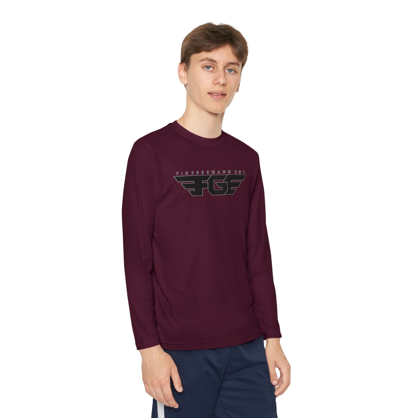 Youth FGE Long Sleeve Active Tee - Sportswear for Kids, Comfortable Athletic Shirt, Stylish Youth Tee for Team Events, Gift for Active Kids
