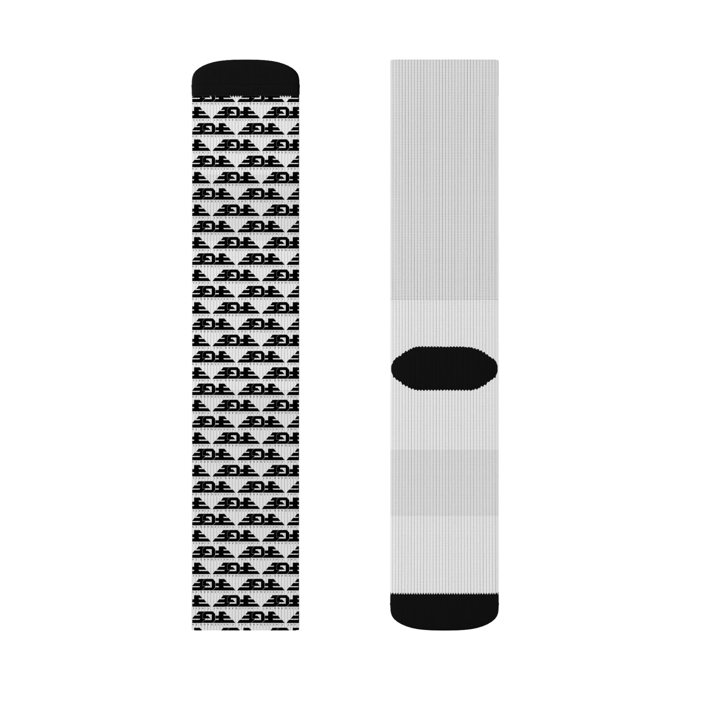 Sublimation FGE Socks - Stylish Gray Patterned Crew Socks for Everyday Wear, Gifts for Her, Trendy Streetwear, Athleisure, Unisex Fashion