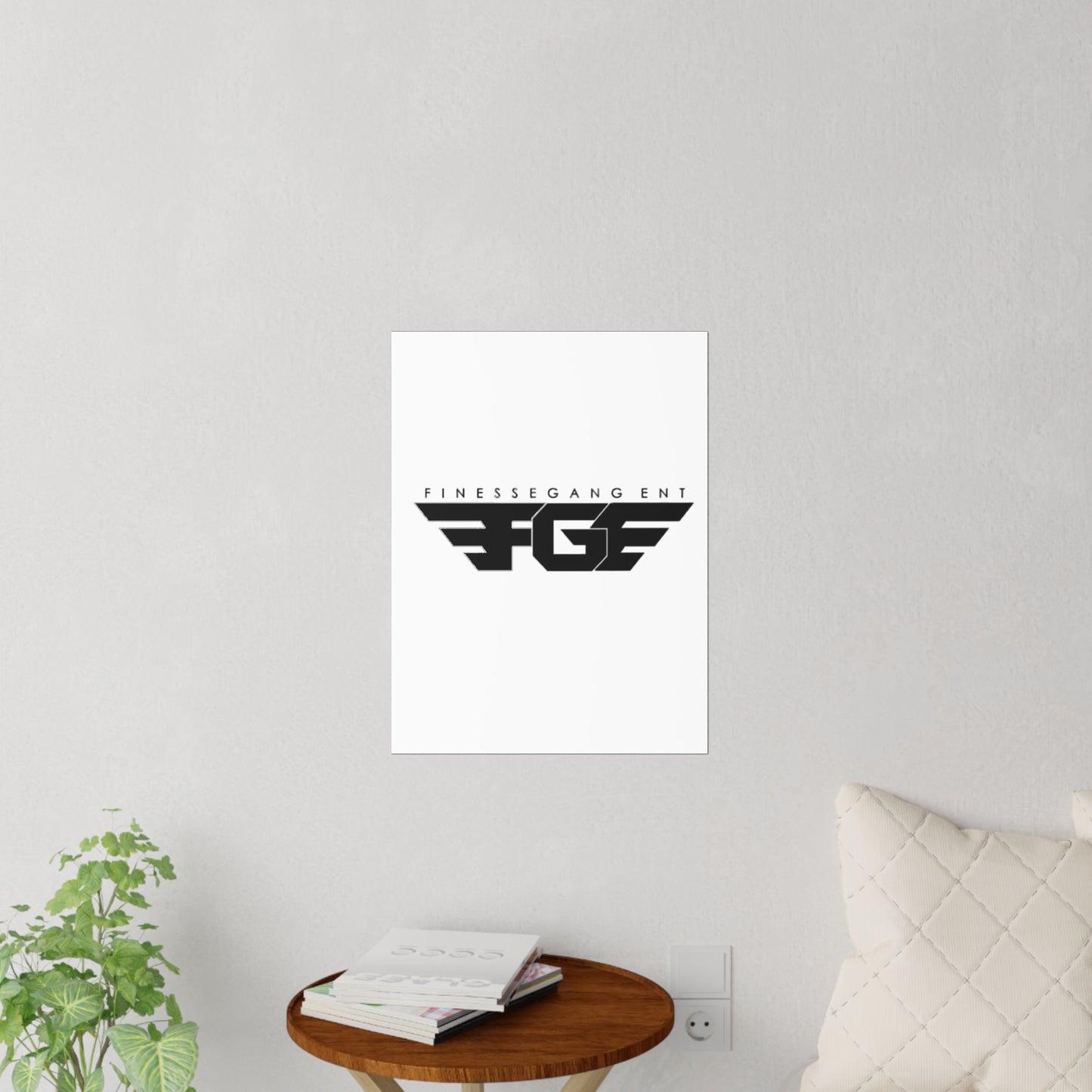 Finessegang Wall Decals - Modern Black Home Art, Stylish Room Decor, Unique Gift for Creative Spaces, Wall Stickers, Trendy Art Prints