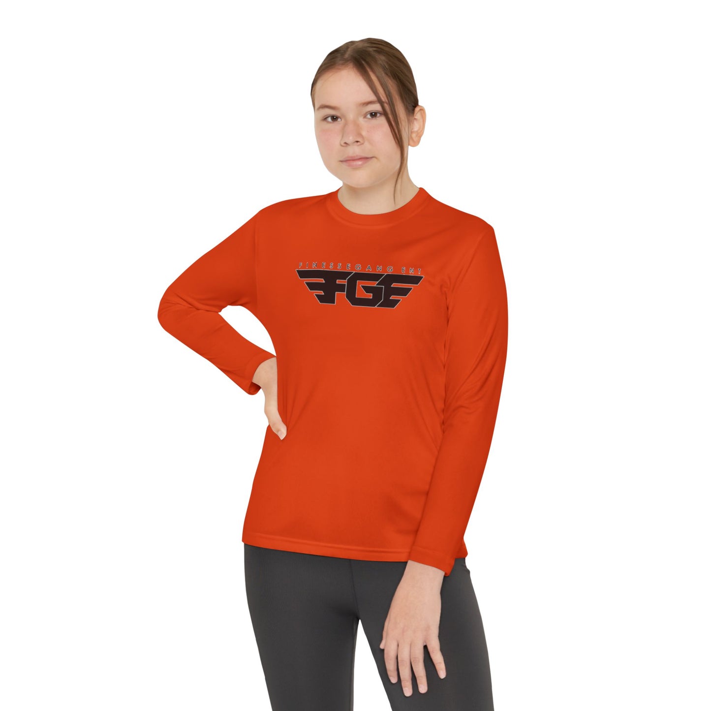 Youth FGE Long Sleeve Active Tee - Sportswear for Kids, Comfortable Athletic Shirt, Stylish Youth Tee for Team Events, Gift for Active Kids