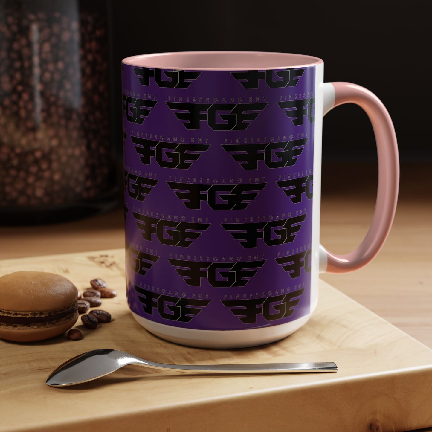 Funky Purple Accent Coffee Mug - Unique Gift for Coffee Lovers, Stylish Home Decor, Office Essential, Birthday Present, Empowering Vibes