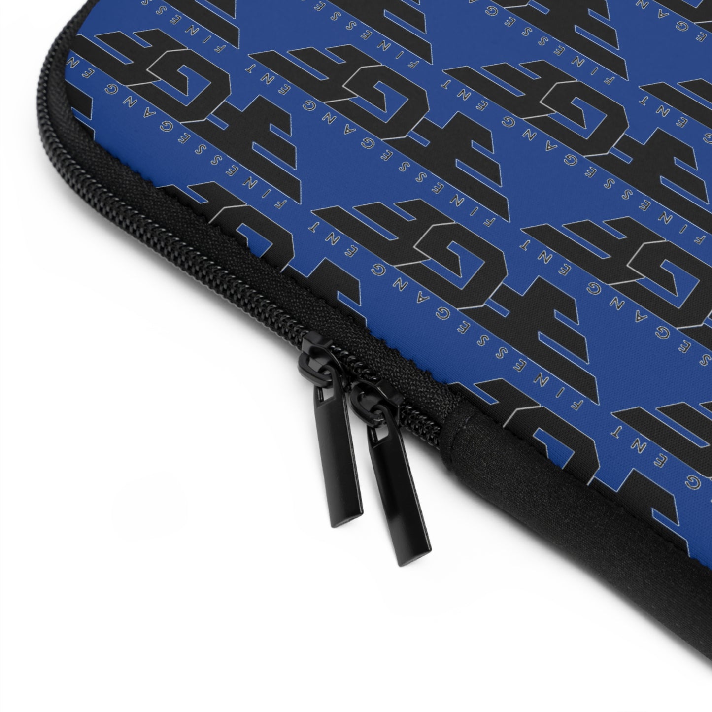 Stylish FGE Laptop Sleeve for Trendy Professionals, Tech Accessories, Gift for Students, Personalized Case, Black and Blue