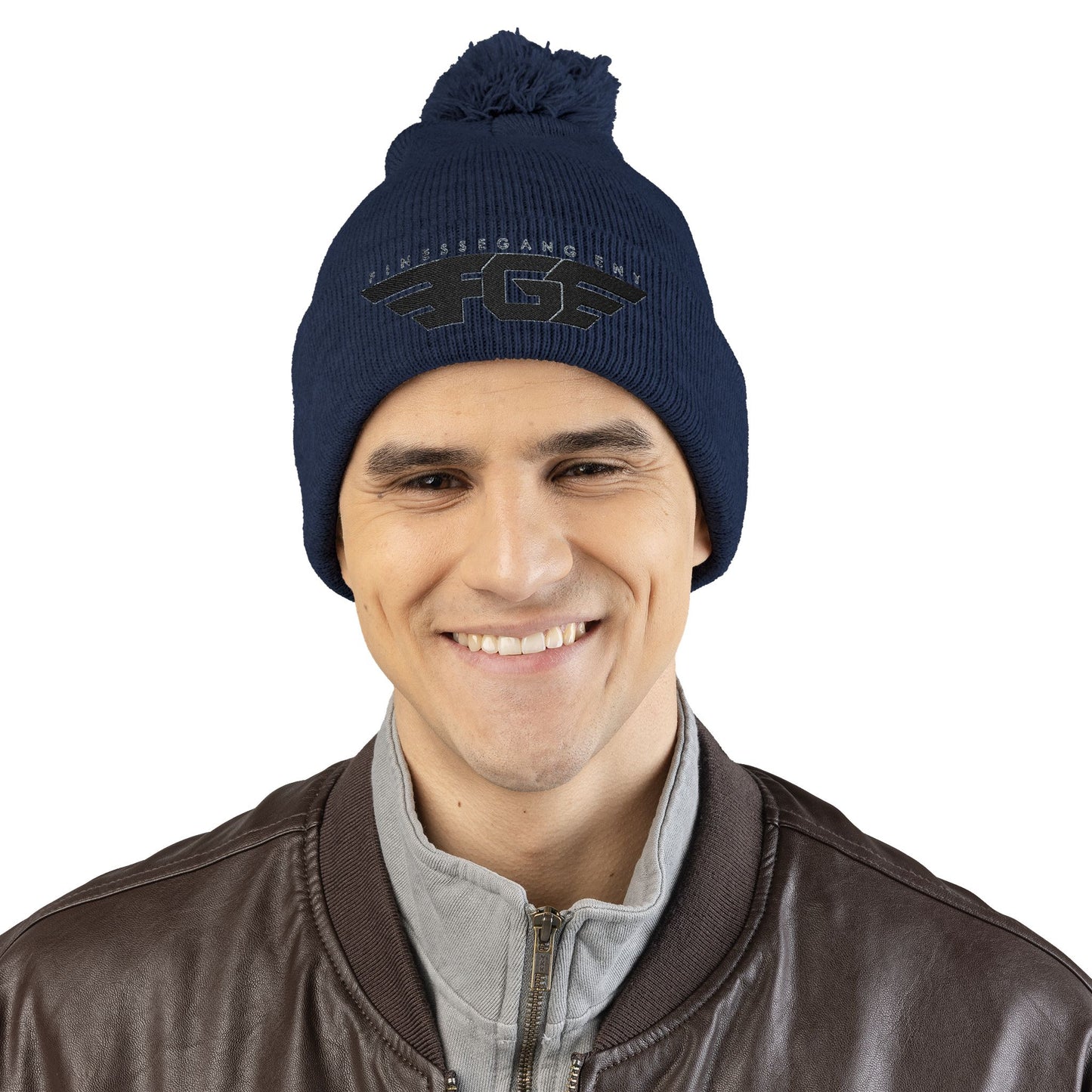 FGE Pom-Pom Knit Cap (Embroidery)