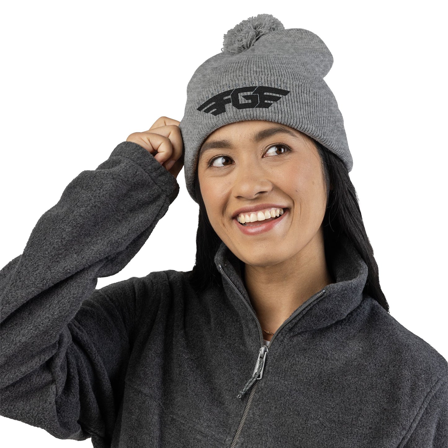 FGE Pom-Pom Knit Cap (Embroidery)