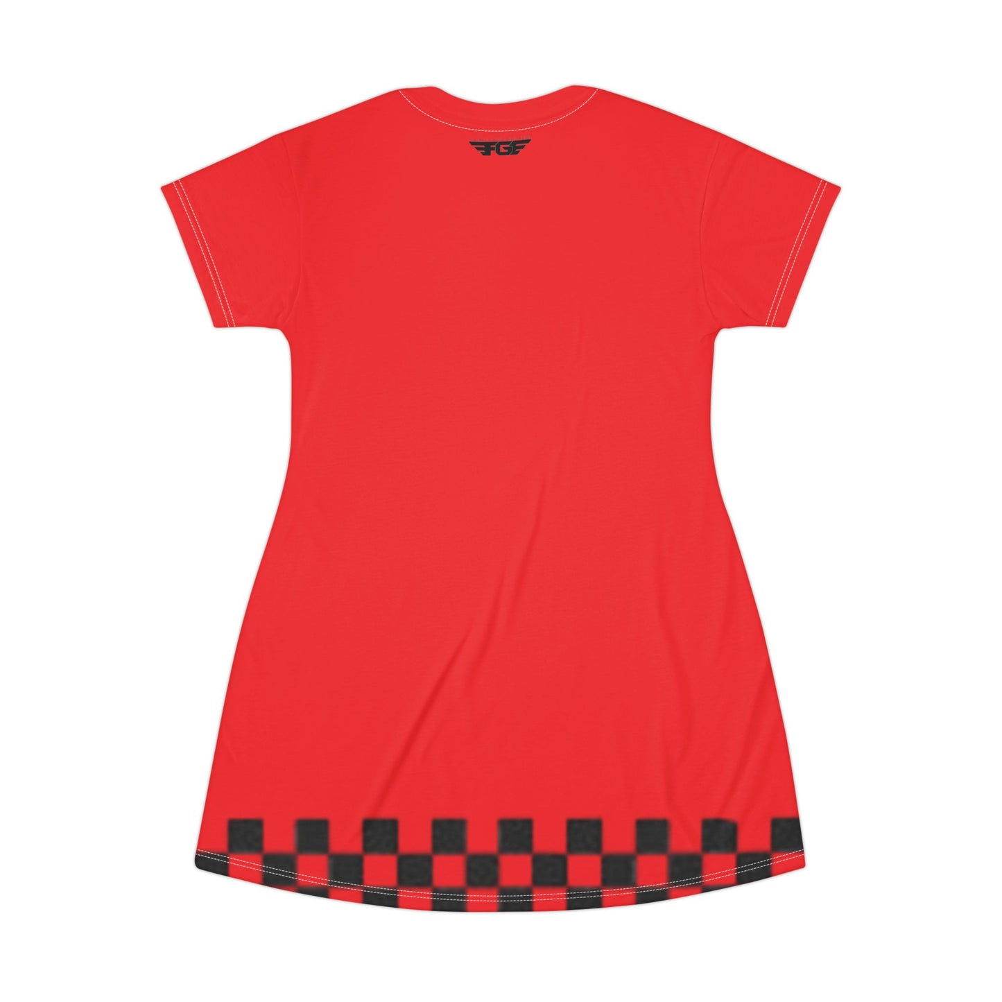 Racing-Inspired FGE T-Shirt Dress, Casual Summer Dress, Sporty Fashion, Gift for Race Fans, Fun Weekend Wear, Festival Attire, Graphic Dress