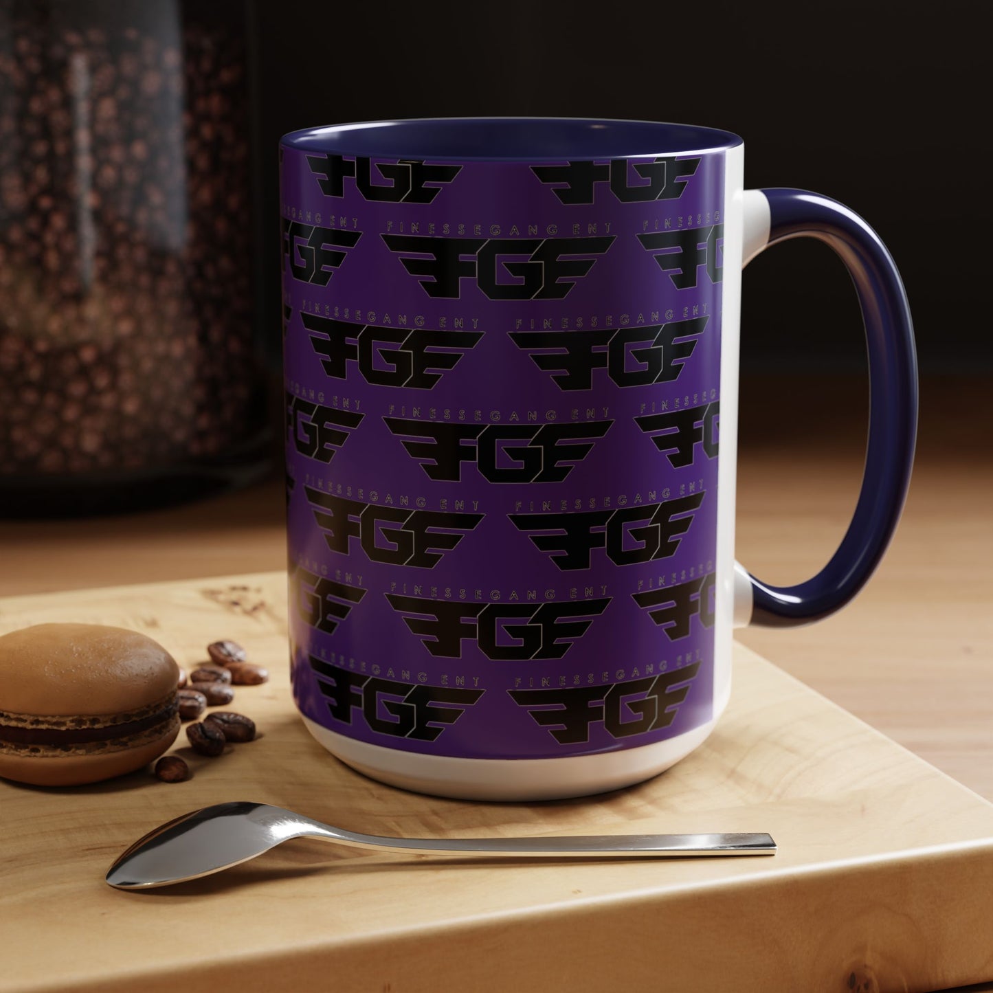 Funky Purple Accent Coffee Mug - Unique Gift for Coffee Lovers, Stylish Home Decor, Office Essential, Birthday Present, Empowering Vibes
