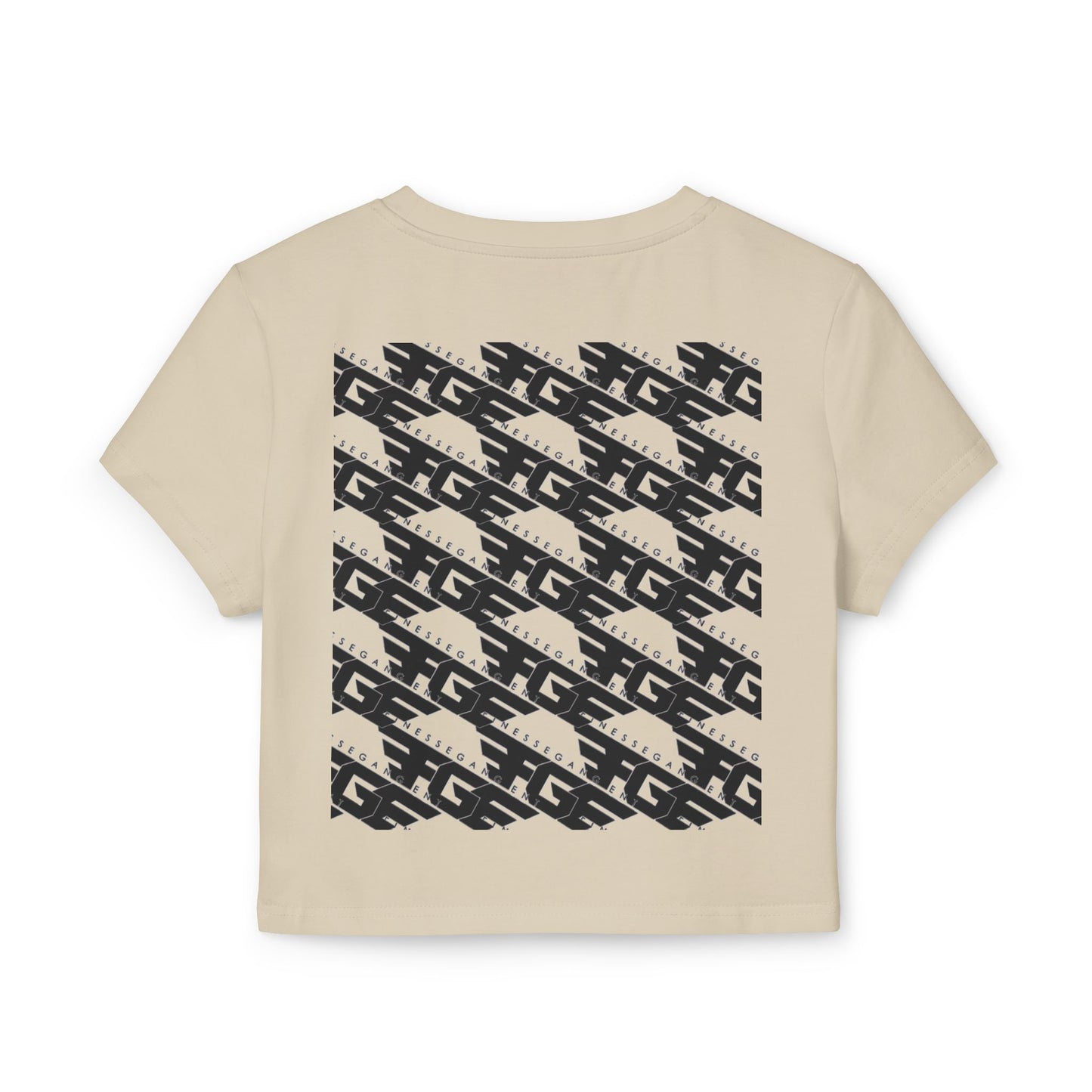 Stylish Women's Baby Tee with Fitness Gang Logo - Trendy Crop Top for Gym Lovers, Casual Wear, Workout Apparel, Fitness Gift