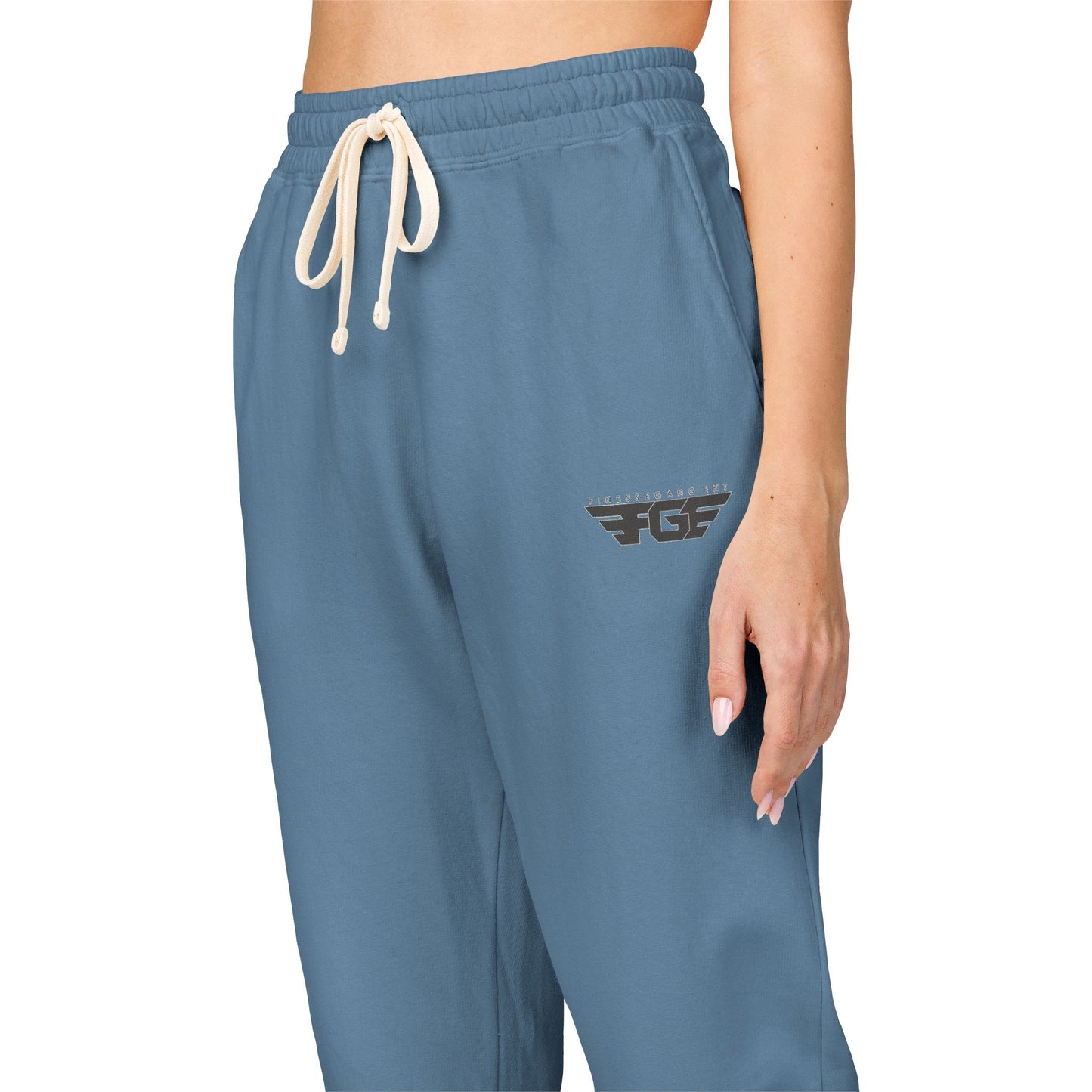 Comfy FGE Garment-Dyed Fleece Sweatpants - Unisex Loungewear, Ideal for Relaxation, Cozy Evenings, Casual Outings, Gift for Him/Her
