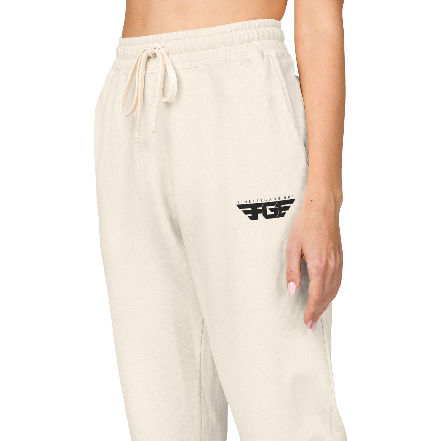 Comfy FGE Garment-Dyed Fleece Sweatpants - Unisex Loungewear, Ideal for Relaxation, Cozy Evenings, Casual Outings, Gift for Him/Her