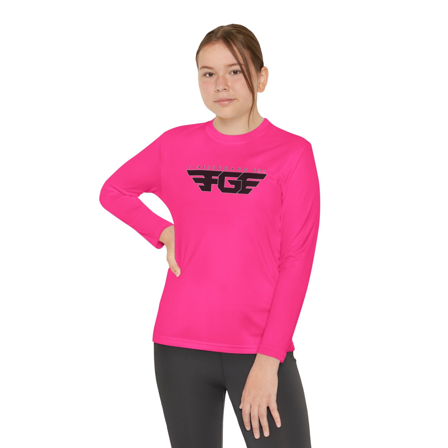Youth FGE Long Sleeve Active Tee - Sportswear for Kids, Comfortable Athletic Shirt, Stylish Youth Tee for Team Events, Gift for Active Kids