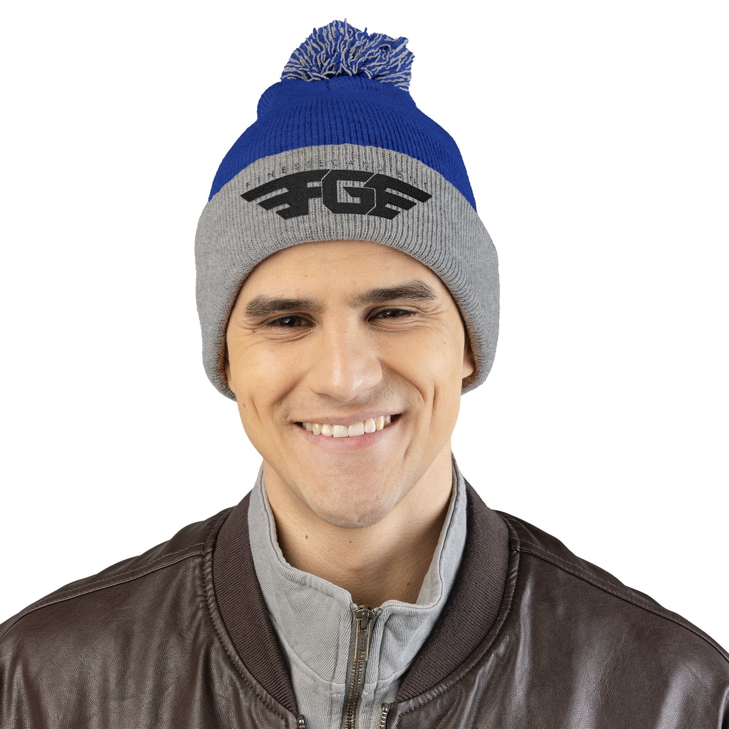 FGE Pom-Pom Knit Cap (Embroidery)