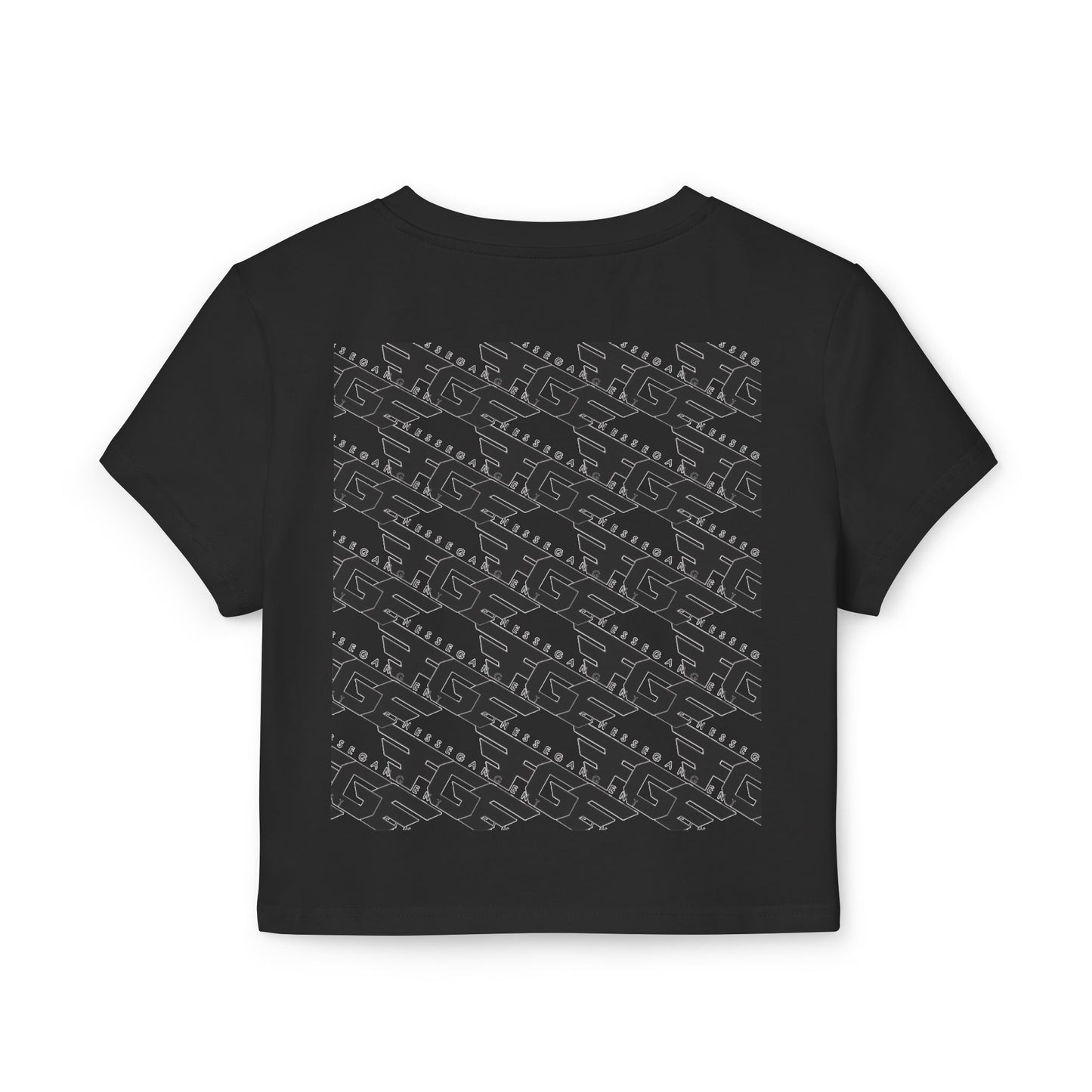 Stylish Women's Baby Tee with Fitness Gang Logo - Trendy Crop Top for Gym Lovers, Casual Wear, Workout Apparel, Fitness Gift