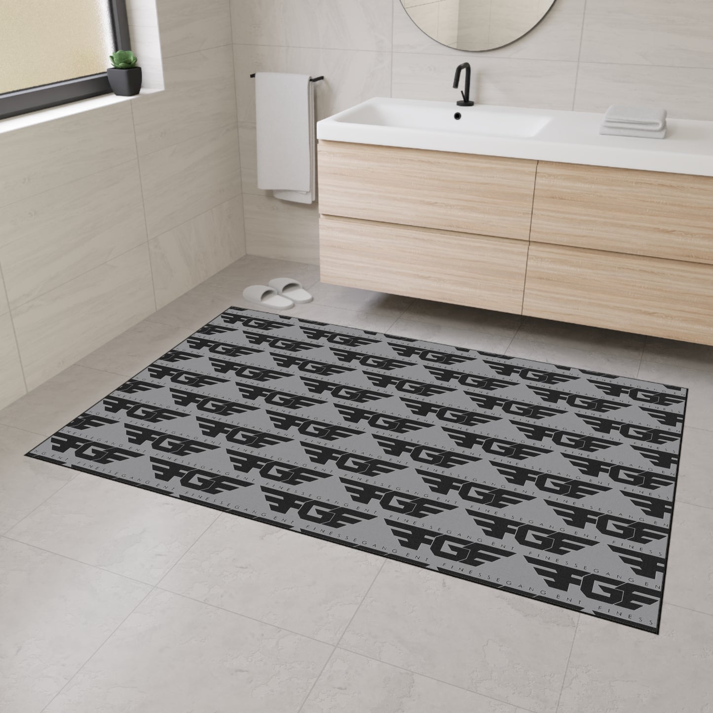 Stylish FGE Heavy Duty Floor Mat - Perfect for Home Decor, Entrance Mat, Kitchen Rug, Indoor Outdoor Use, Non-Slip Design