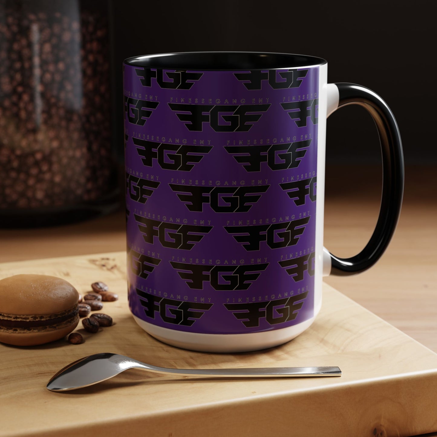 Funky Purple Accent Coffee Mug - Unique Gift for Coffee Lovers, Stylish Home Decor, Office Essential, Birthday Present, Empowering Vibes