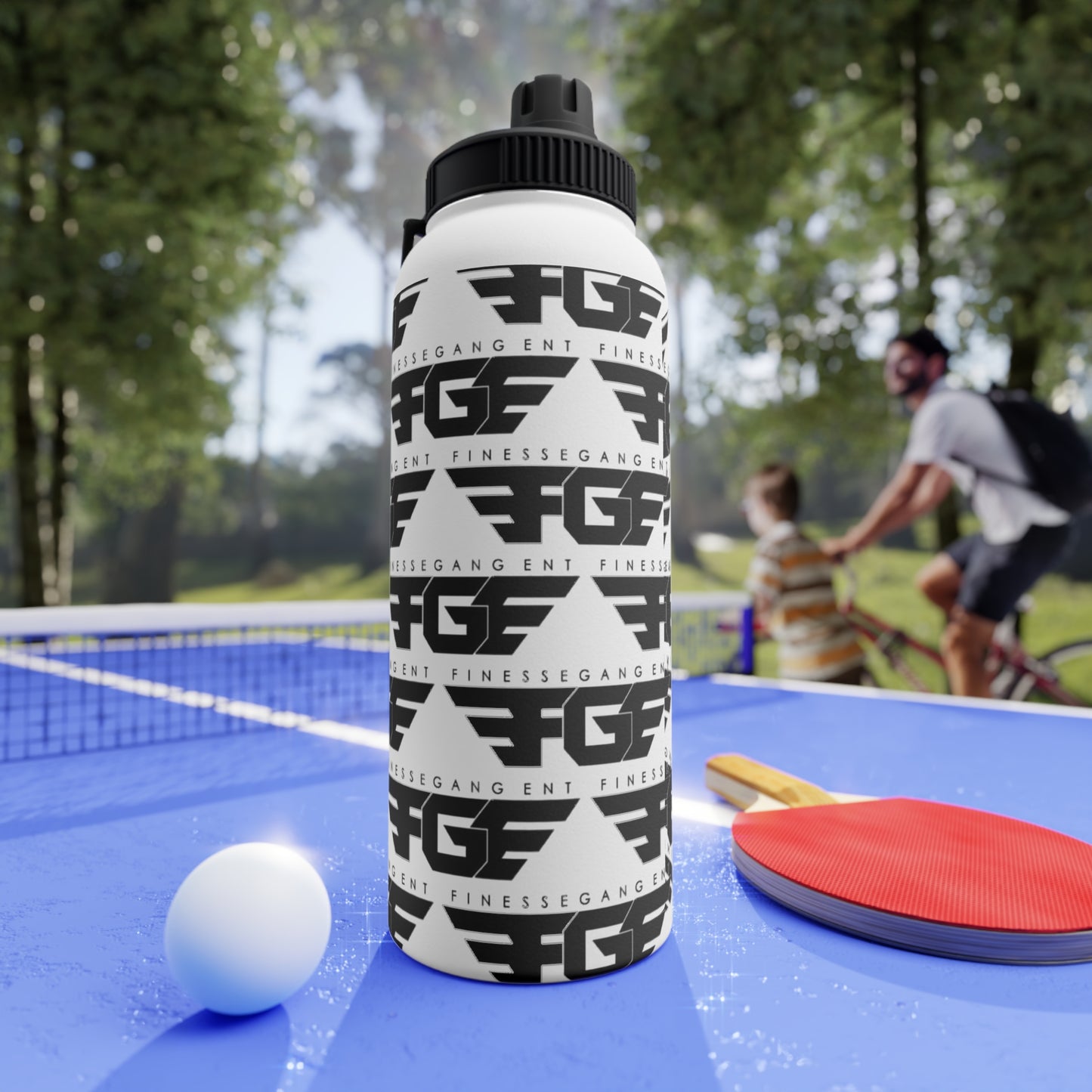 Fitness FGE Stainless Steel Water Bottle - Durable, Sleek, and Perfect for Sports, Hydration, Workout, Gym, Outdoor Activities