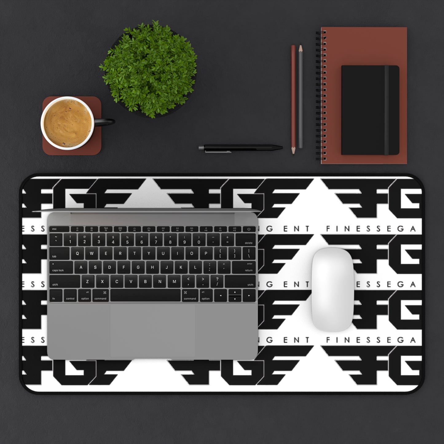Stylish Desk Mat with Finesse Gang Logo, Office Decor, Gaming Mouse Pad, Desk Accessories, Modern Home Office, Unique Gift