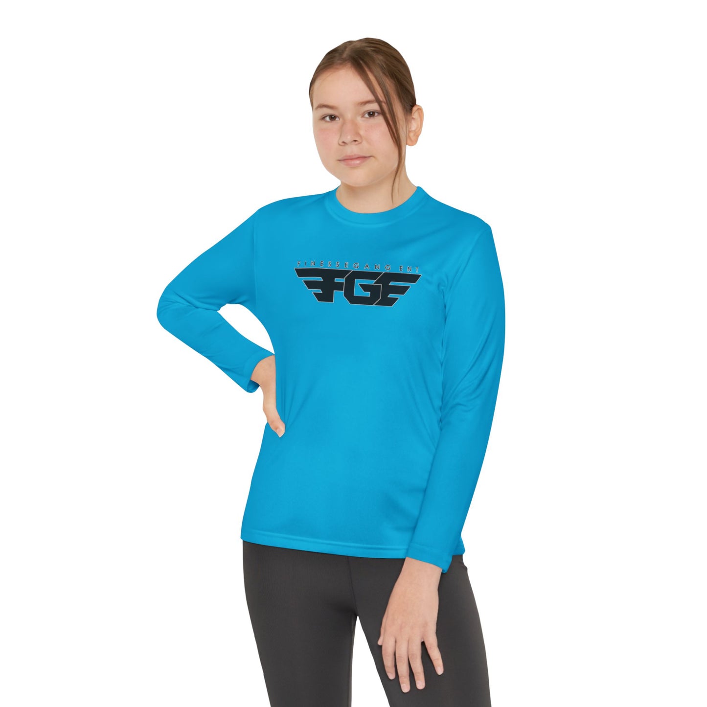 Youth FGE Long Sleeve Active Tee - Sportswear for Kids, Comfortable Athletic Shirt, Stylish Youth Tee for Team Events, Gift for Active Kids