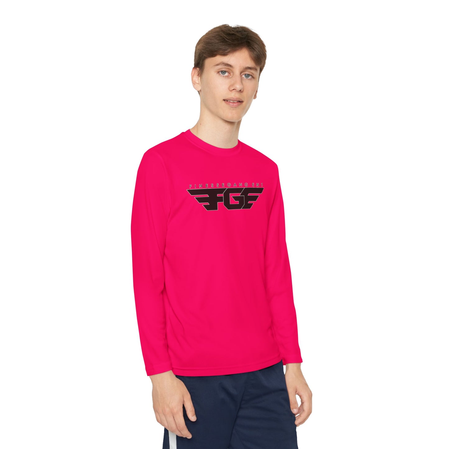 Youth FGE Long Sleeve Active Tee - Sportswear for Kids, Comfortable Athletic Shirt, Stylish Youth Tee for Team Events, Gift for Active Kids