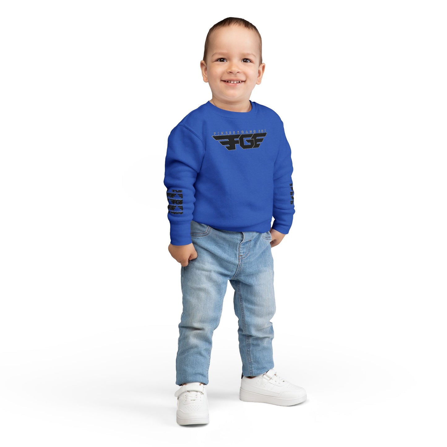 Stylish FGE Toddler Sweatshirt, Cool Kids Apparel, Graphic Toddler Top, Trendy Childrens Clothing, Birthday Gift for Kids, Casual Toddler Wear