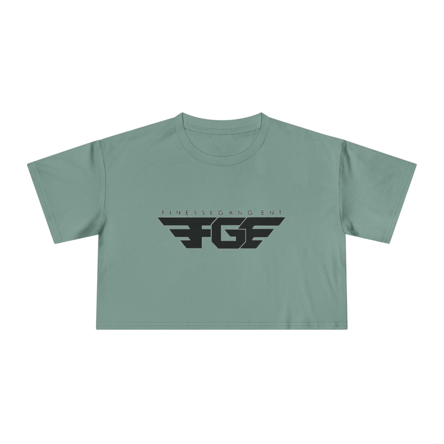 FGE Fitness Gang Women's Crop Tee, Trendy Workout Top, Gym Apparel, Casual Style, Fashionable Sportswear
