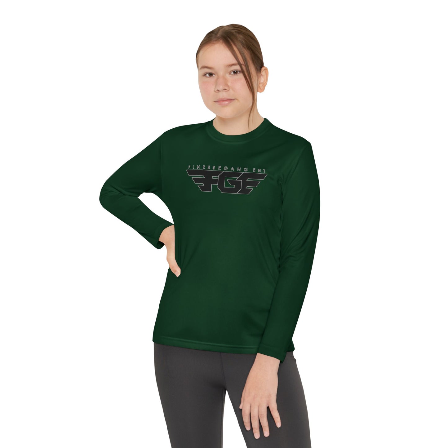 Youth FGE Long Sleeve Active Tee - Sportswear for Kids, Comfortable Athletic Shirt, Stylish Youth Tee for Team Events, Gift for Active Kids
