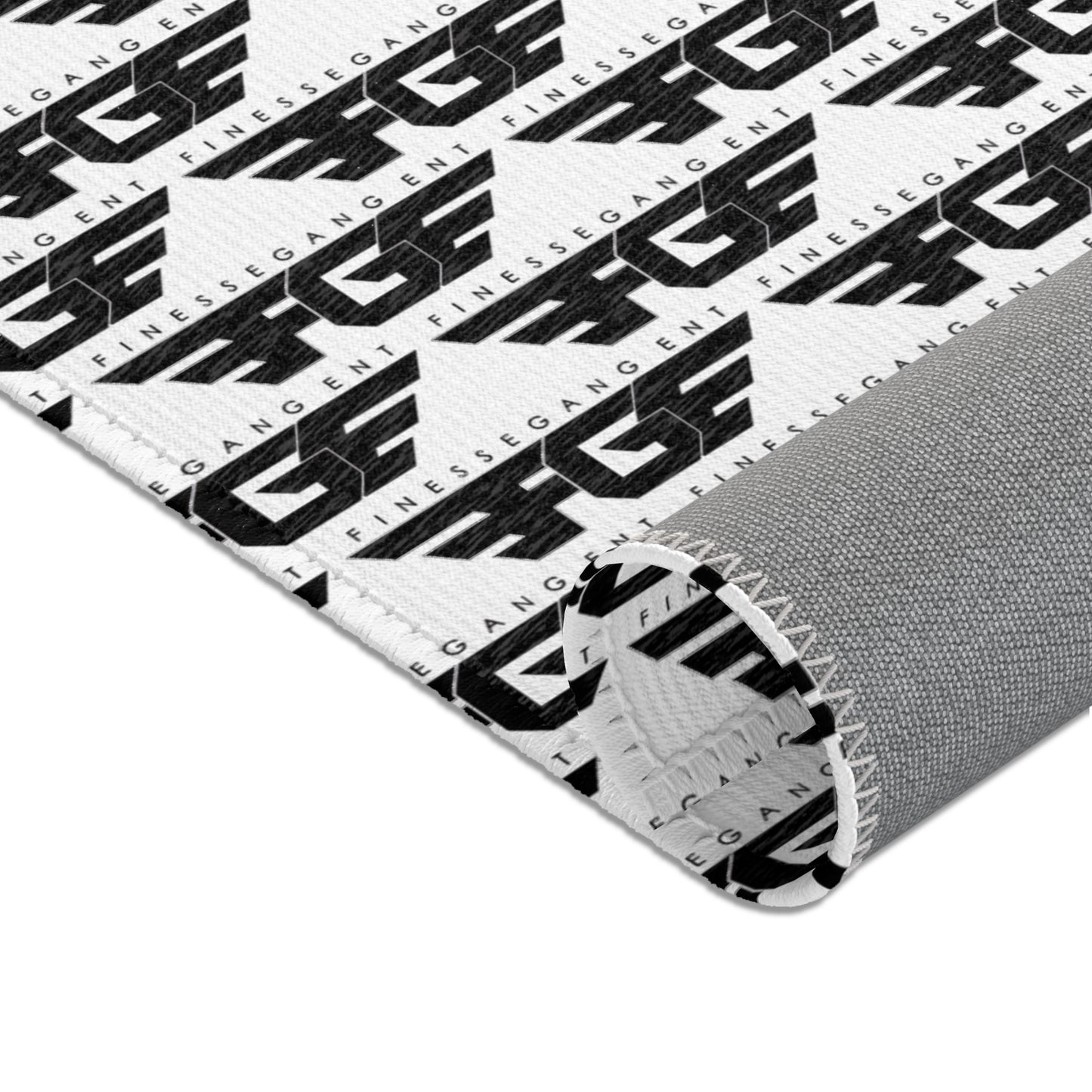 Modern FGE Geometric Area Rug, Chic Home Decor, Boho Rug, Living Room Accent, Black and White Rug, Stylish Floor Mat