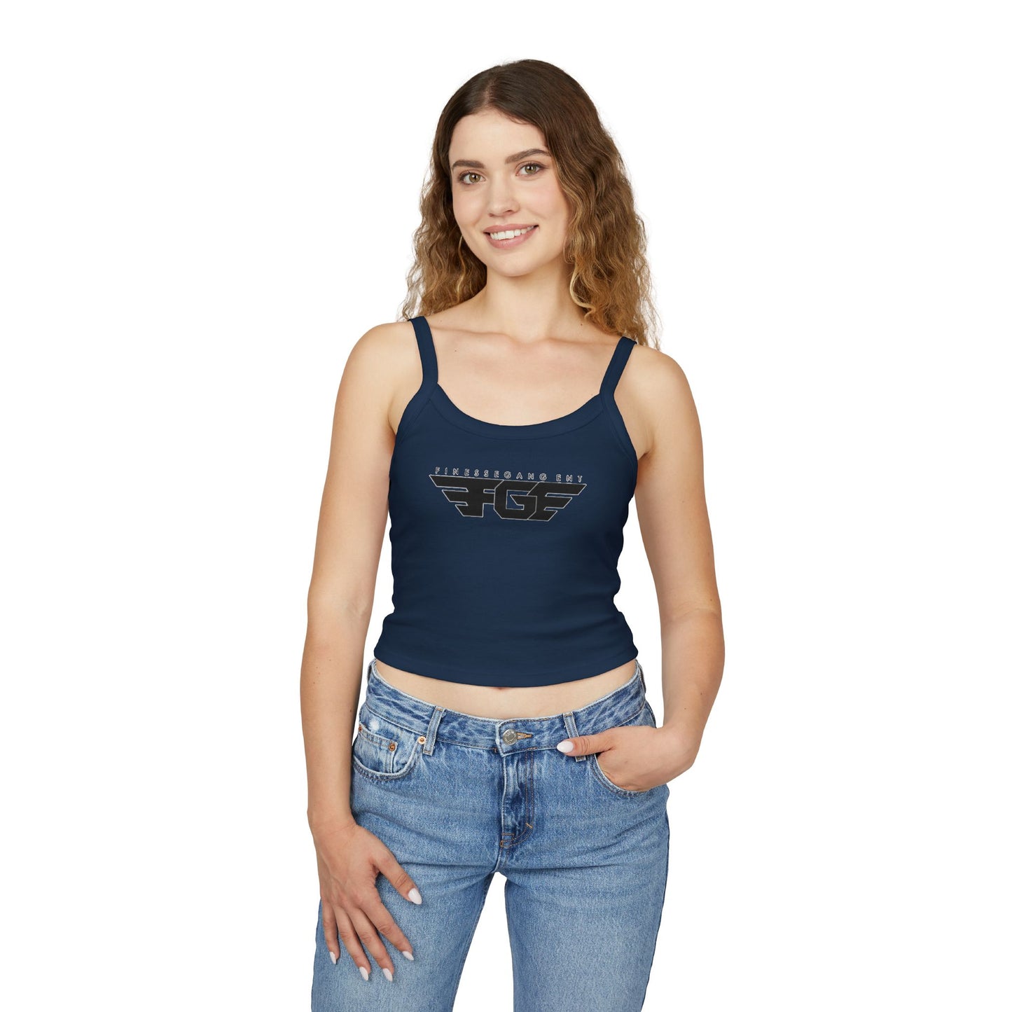 FGE Stylish Women's Spaghetti Strap Tank Top - Finessegagent Graphic Design