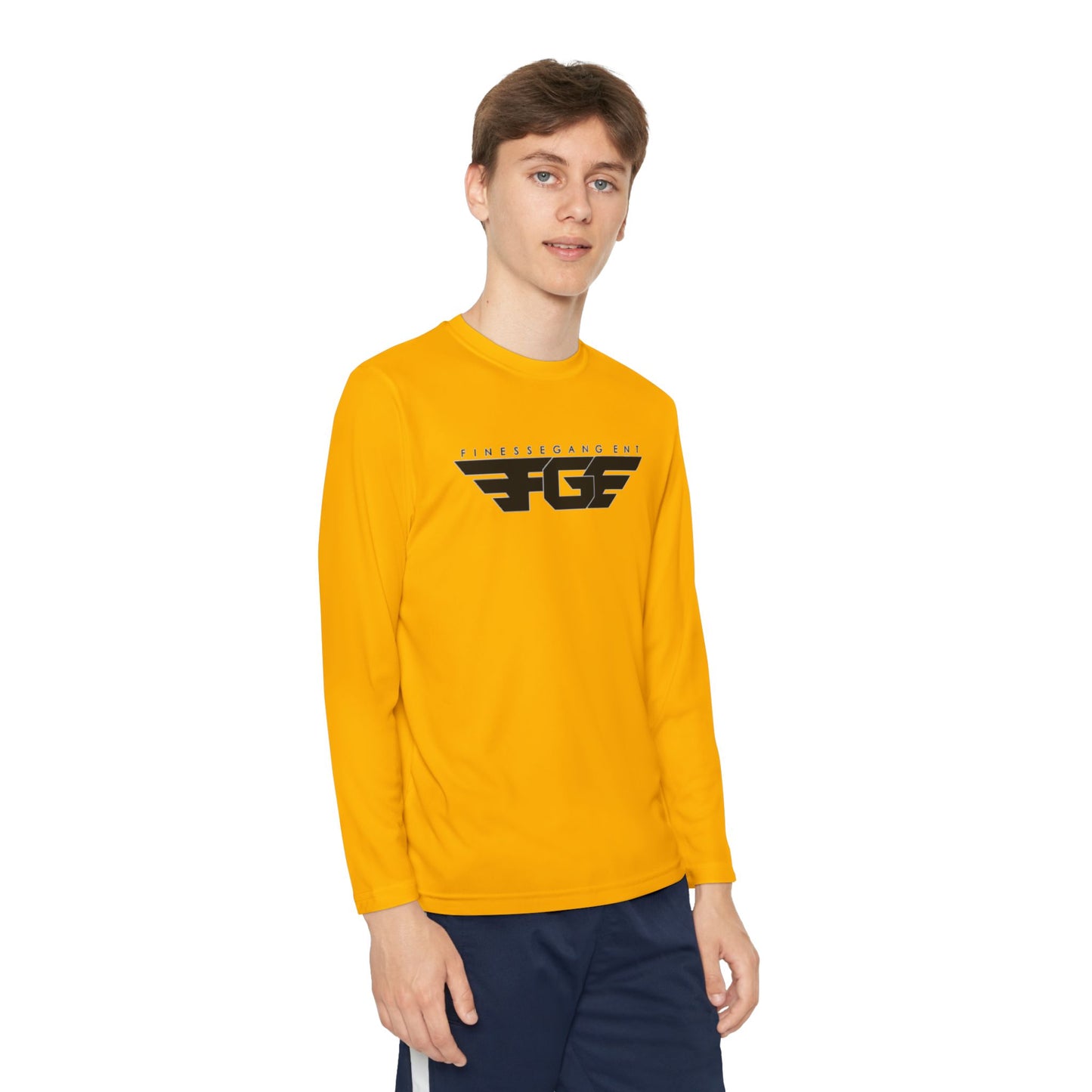 Youth FGE Long Sleeve Active Tee - Sportswear for Kids, Comfortable Athletic Shirt, Stylish Youth Tee for Team Events, Gift for Active Kids