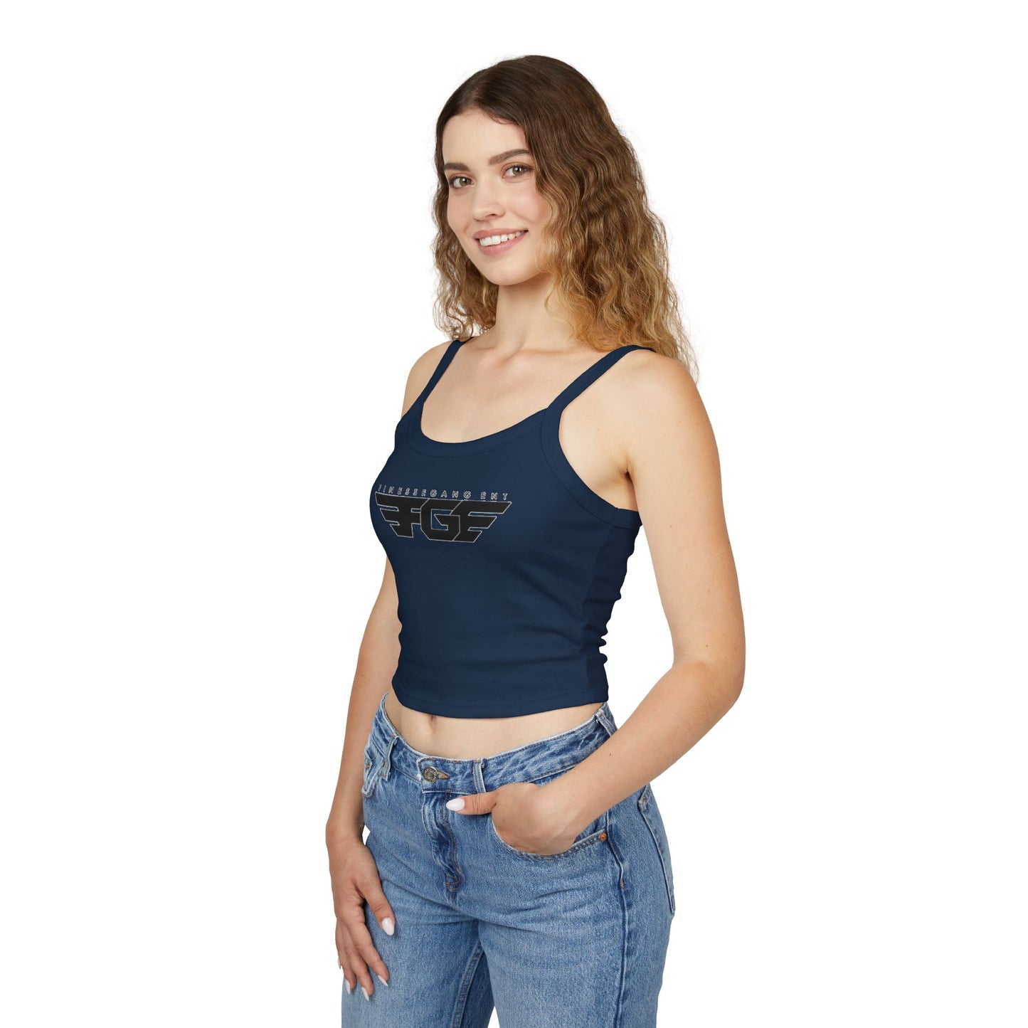 FGE Stylish Women's Spaghetti Strap Tank Top - Finessegagent Graphic Design