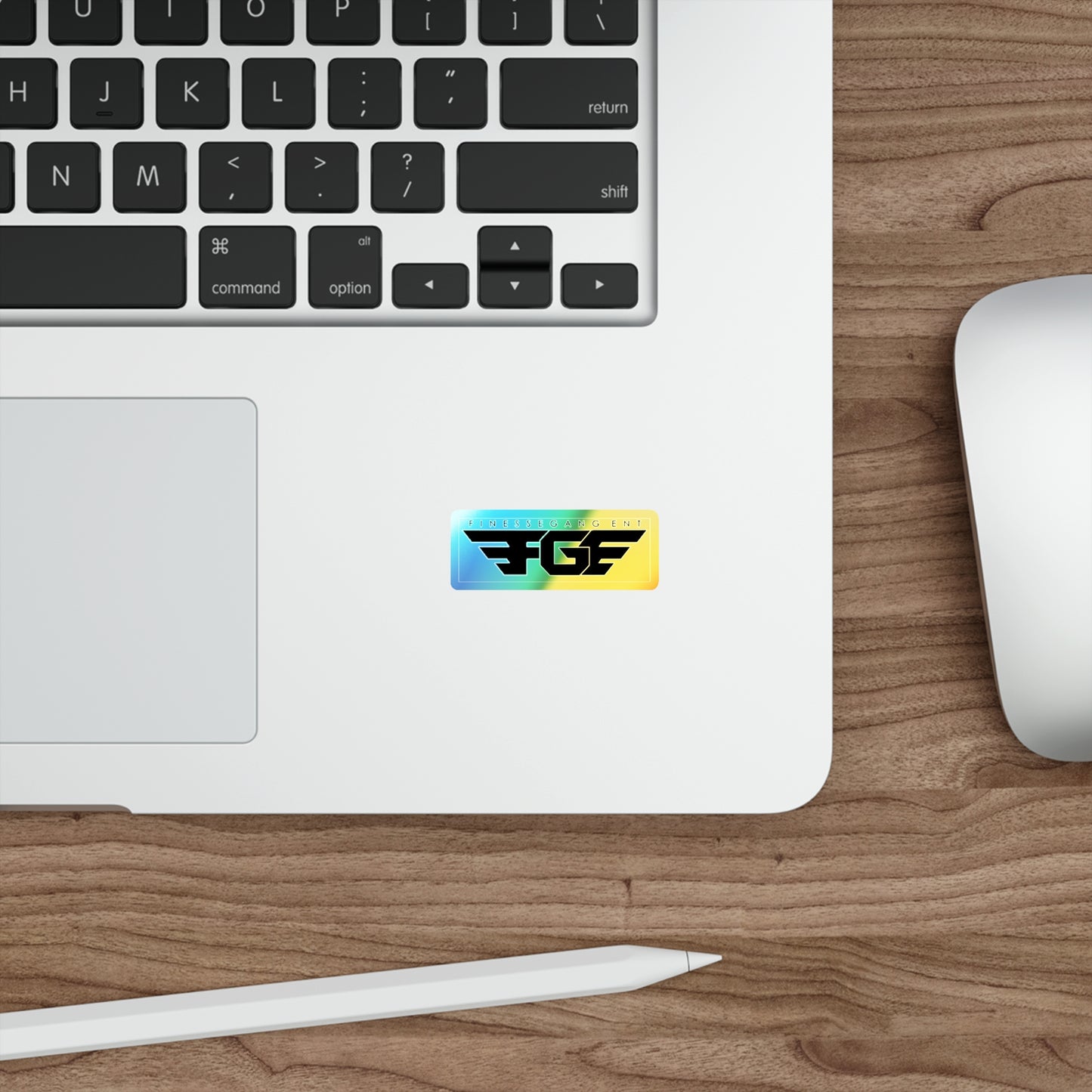 Holographic FGE Die-cut Stickers - Vibrant Skateboard Decals, Custom Stickers for FGE Fans, Trendy Art for Laptops & Water Bottles, Perfect Gift
