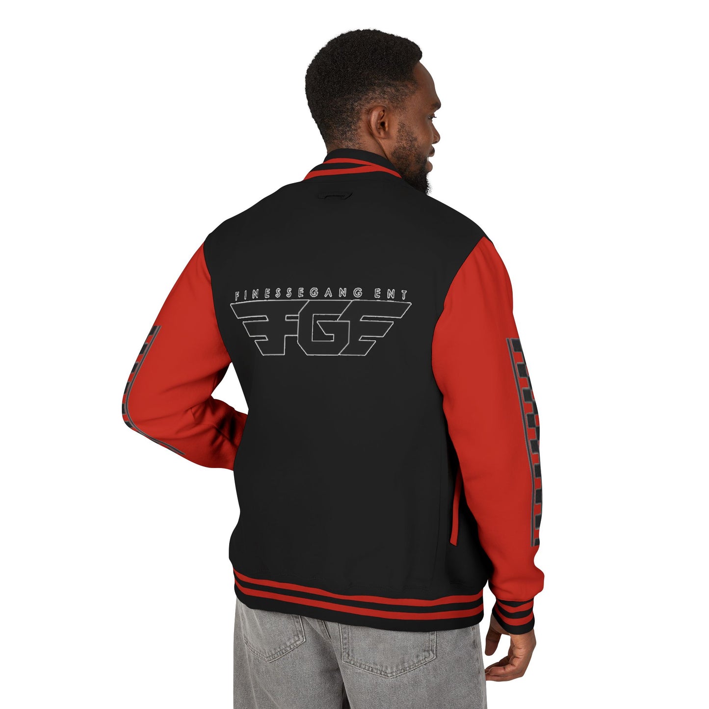 Stylish FGE Unisex Heavyweight Letterman Jacket with Bold Pattern - Perfect for Sports Fans, Casual Wear, College Events, Gifts & Celebrations
