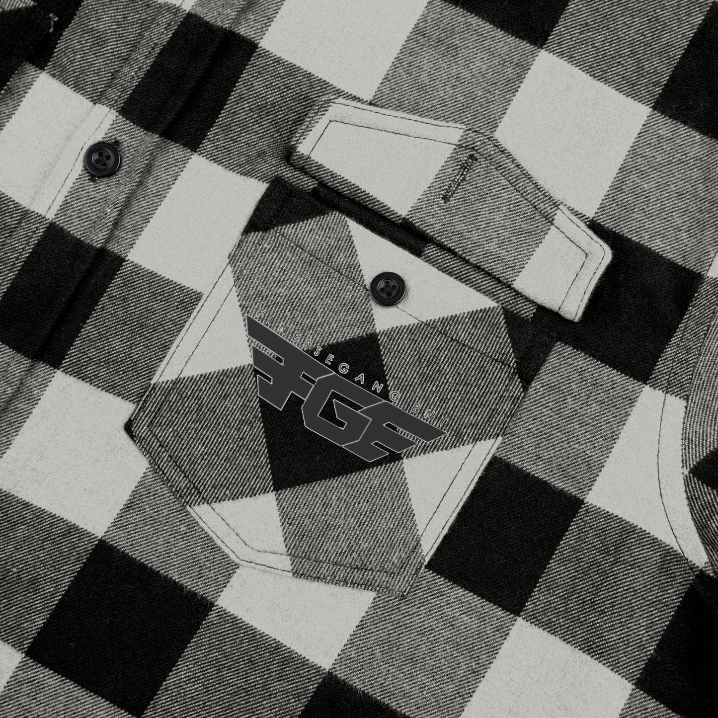 Cozy FGE Unisex Flannel Shirt for Fall Adventures, Casual Outing, Outdoor Gifting, Halloween Gatherings