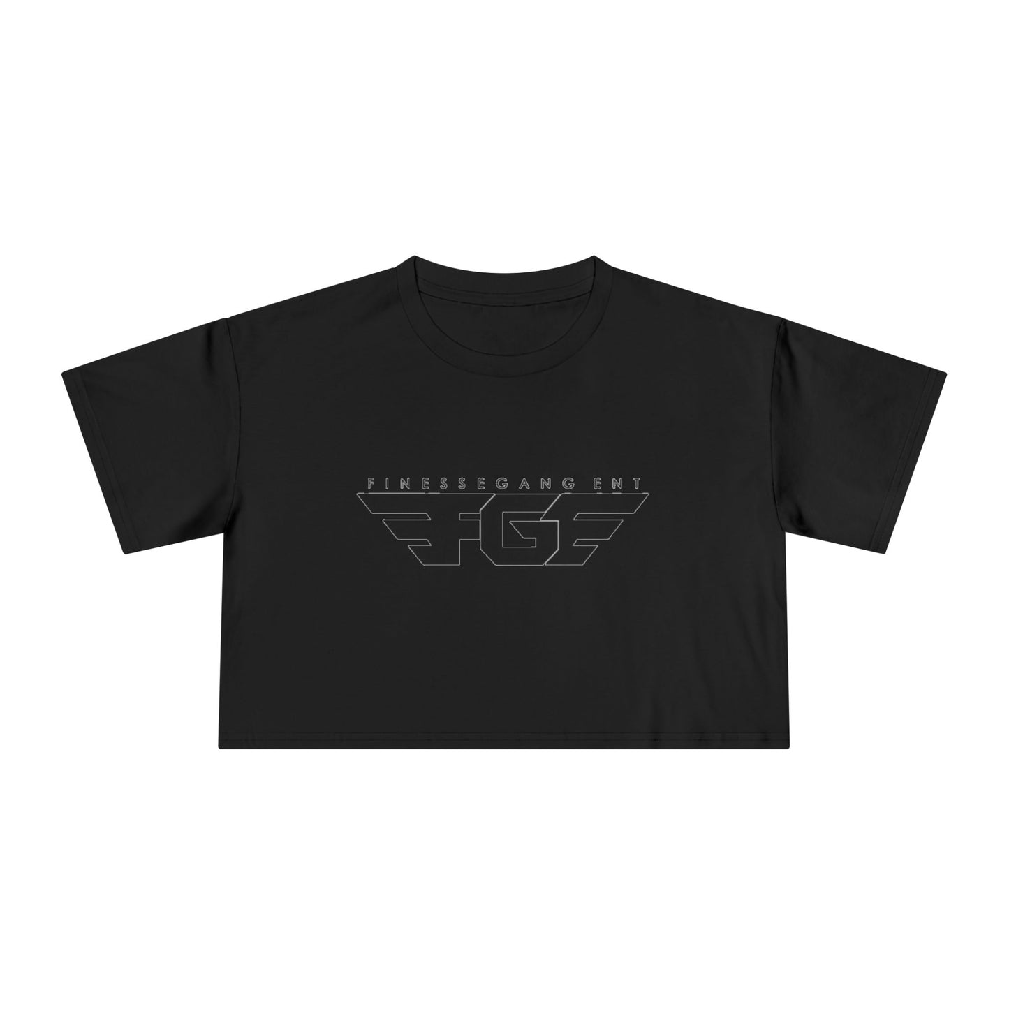 FGE Fitness Gang Women's Crop Tee, Trendy Workout Top, Gym Apparel, Casual Style, Fashionable Sportswear